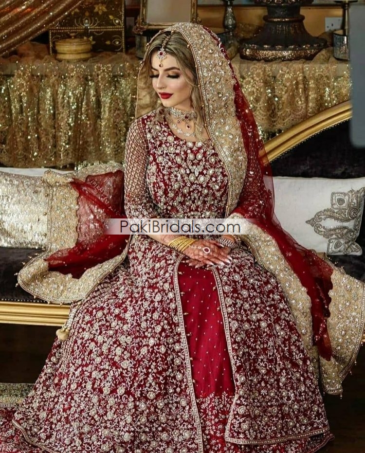 Deep Red Bridal Maxi Gown 770