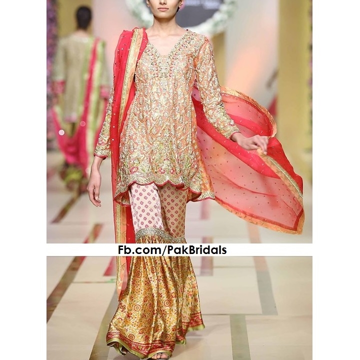 peplum pakistani wedding dress