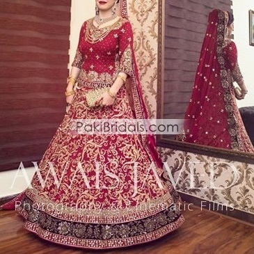 Maroon Bridal Lehenga 735 – Pakistan Bridal Dresses