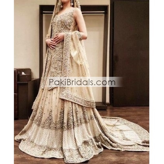 White Bridal Lehenga Dress PakiBridals 1