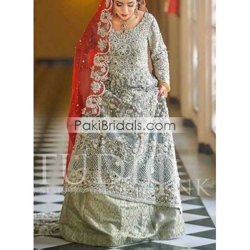 Grey and red bridal dress hotsell