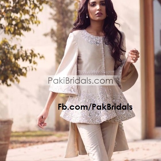 peplum formal dress pakistani