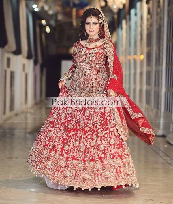 Silver Grey Bridal Lehenga Choli Pakistani Walima Dress – Nameera by Farooq