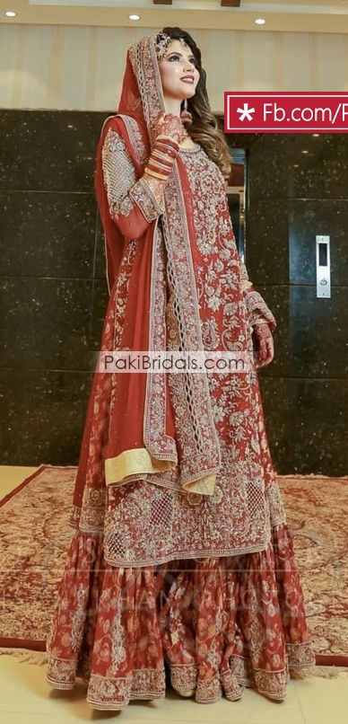 Traditional Pakistani Wedding Gharara Dress #PS892 | Pakistani dresses,  Pakistani fashion, Party wear dresses