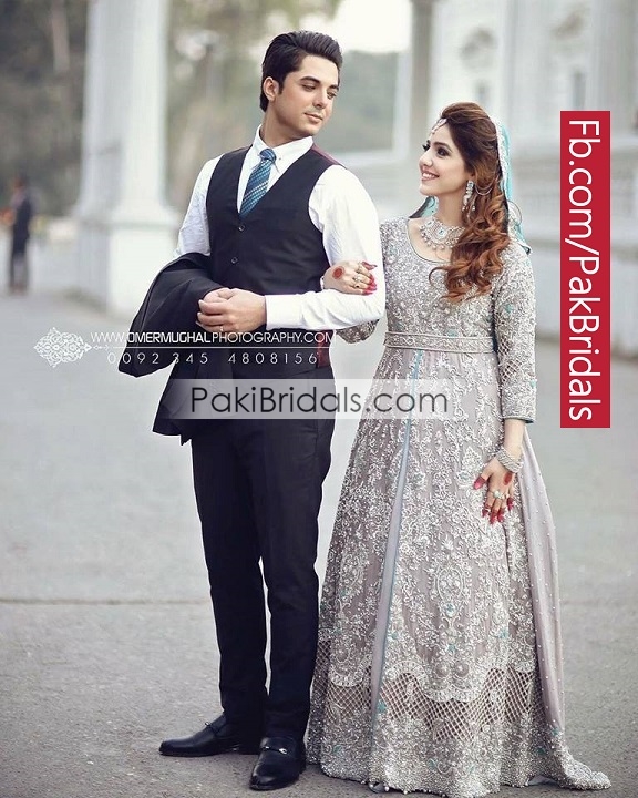 Silver Bridal Maxi Dress 644 – Pakistan ...