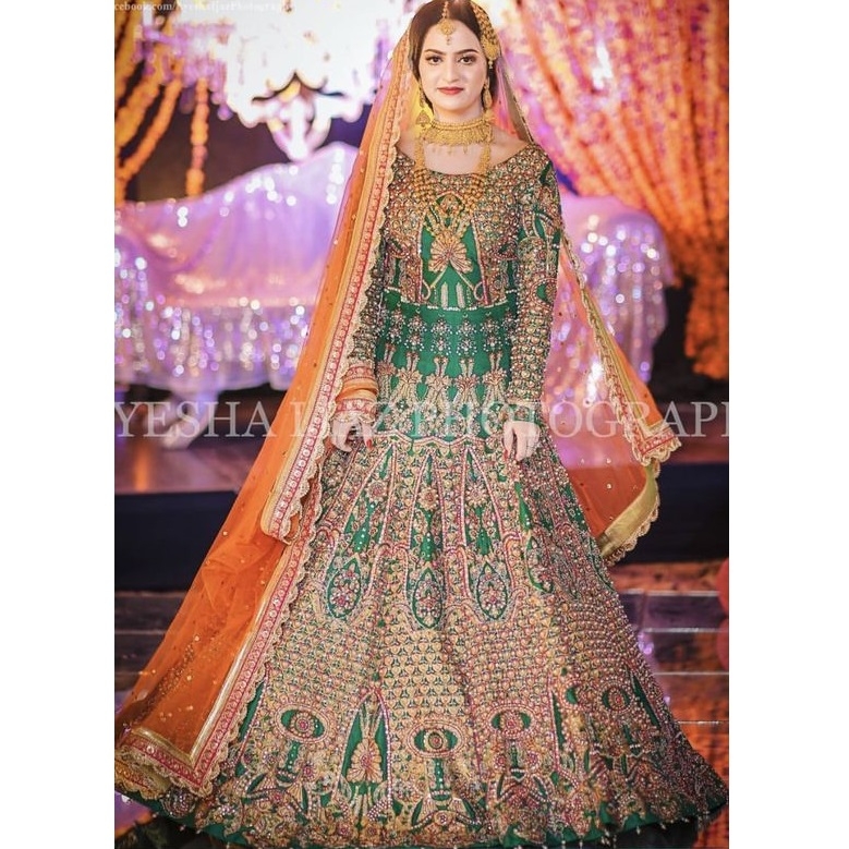 green pakistani bridal dresses| Enjoy ...