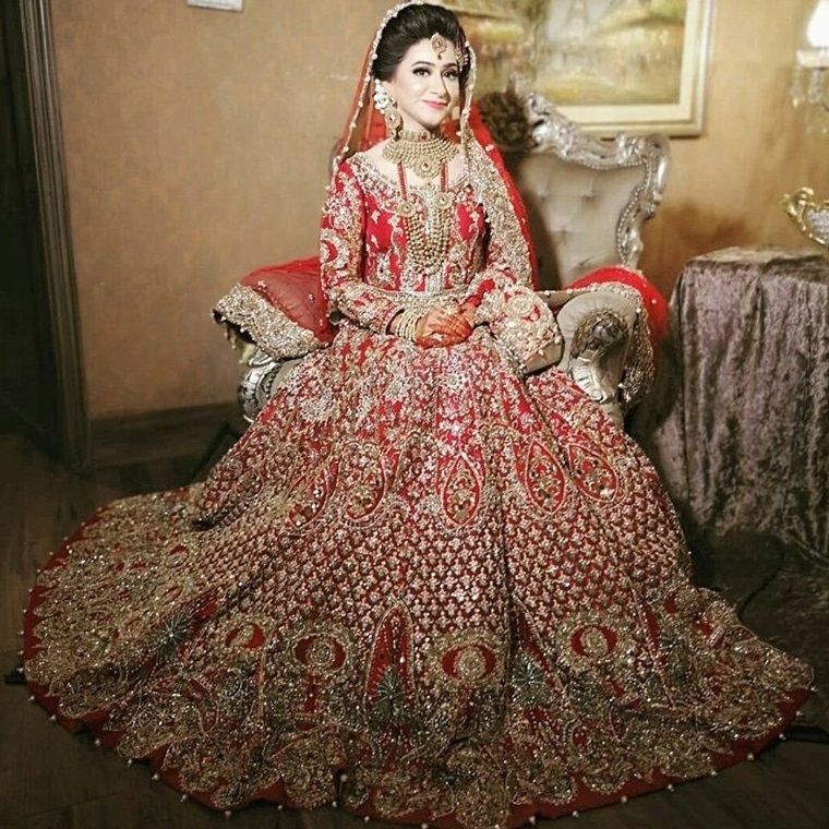 maroon bridal dresses