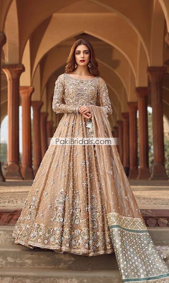 Wedding long shop frock design