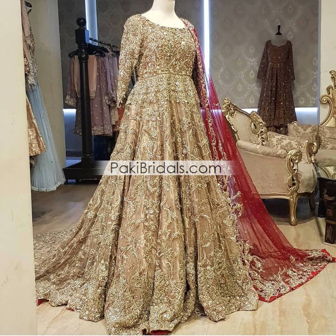 Buy Pakistani Bridal Walima Maxi for Wedding Online 2021 – Nameera by Farooq