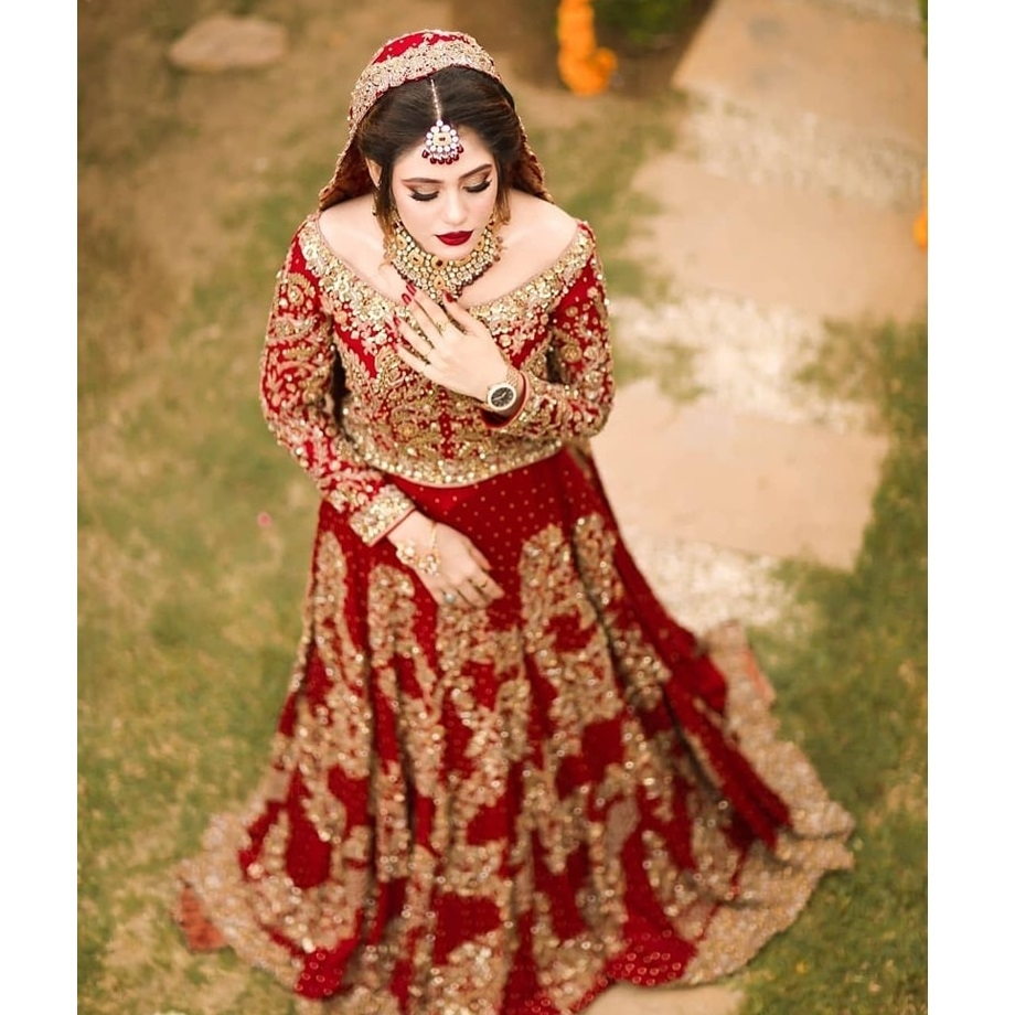 Deep Red Barat Bridal Dress 797 – Pakistan Bridal Dresses