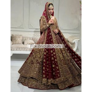 Red Bridal Wedding Pakistani Maxi 841
