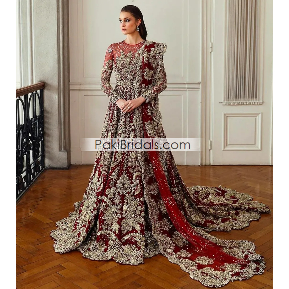 Red Tail Bridal Maxi Pakistani 837