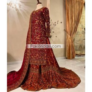 Farshi Maroon Pakistani Bridal 838