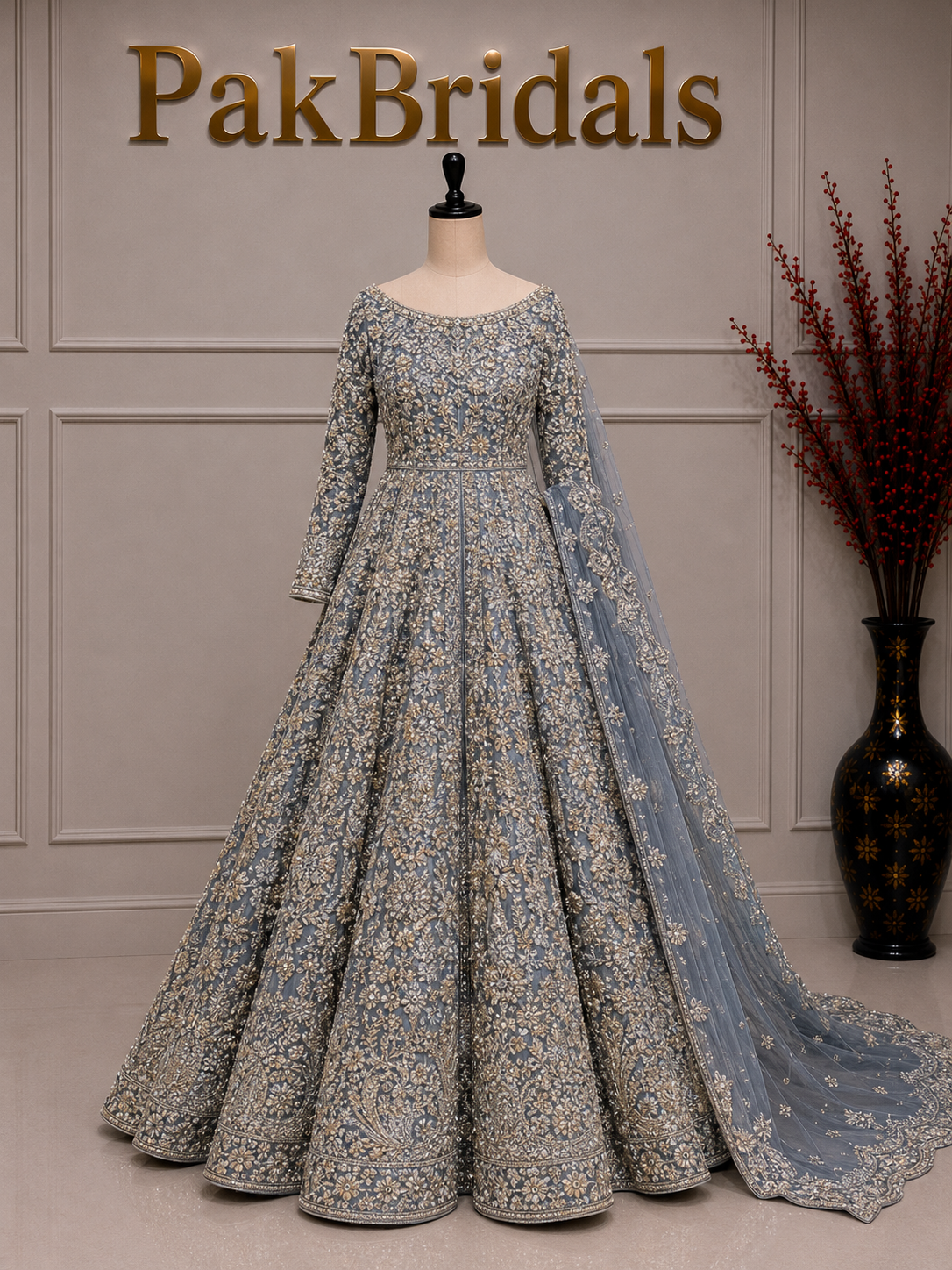 ice blue pakistani bridal dress ice blue pakistani bridal dress