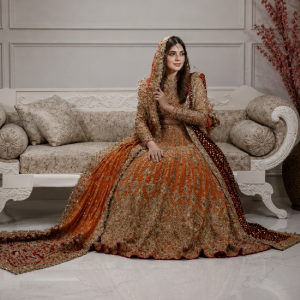 rust orange bridal wear cover